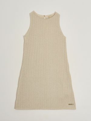 1. Vestido para niña de mezcla de algodón. Oro