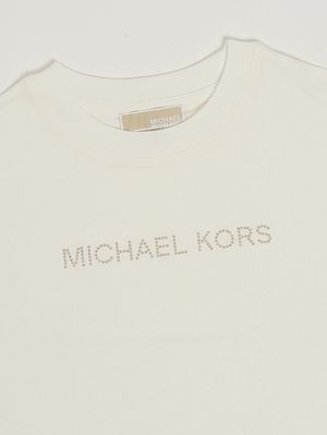 3. Camiseta de niña de algodón elástico. Blanco sucio