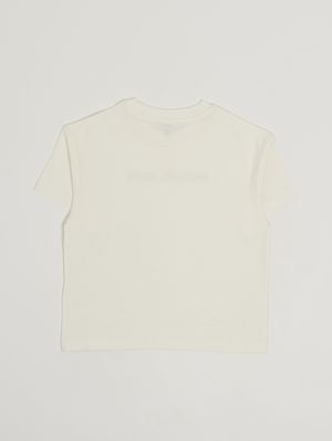 2. Camiseta de niña de algodón elástico. Blanco sucio