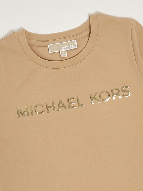 3. Mädchen-T-Shirt aus Stretch-Baumwolle Beige Michael Kors r30603