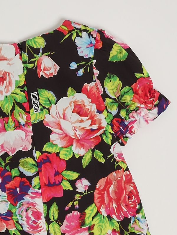 3. Robe en coton pour fille Fleurs noires Moschino hdv0hxllb69