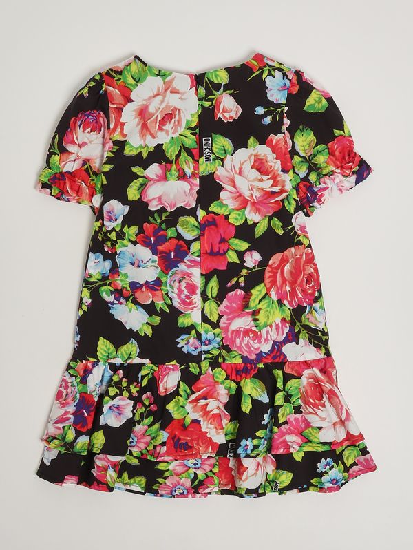 2. Robe en coton pour fille Fleurs noires Moschino hdv0hxllb69