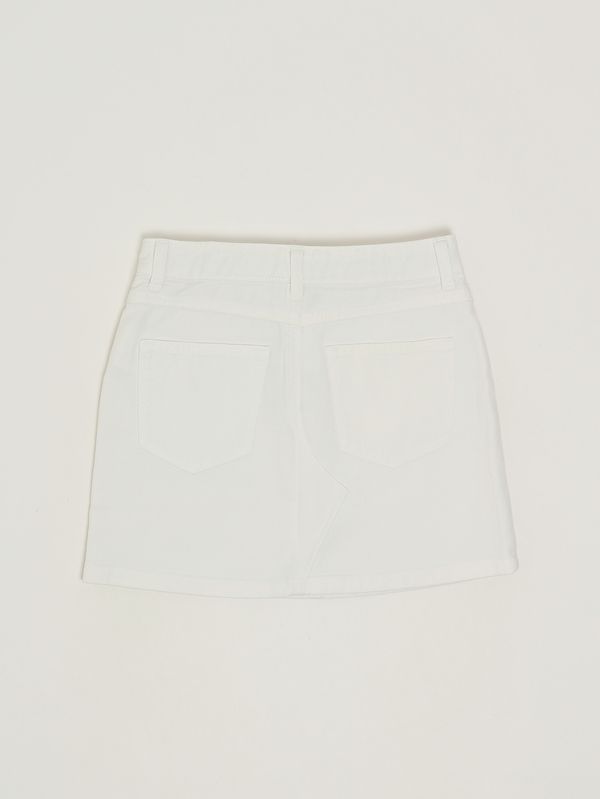 2. Falda de niña de algodón Blanco Moschino hbj03mlsc00