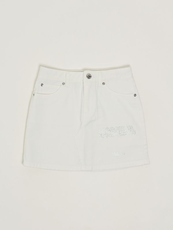 1. Falda de niña de algodón Blanco Moschino hbj03mlsc00