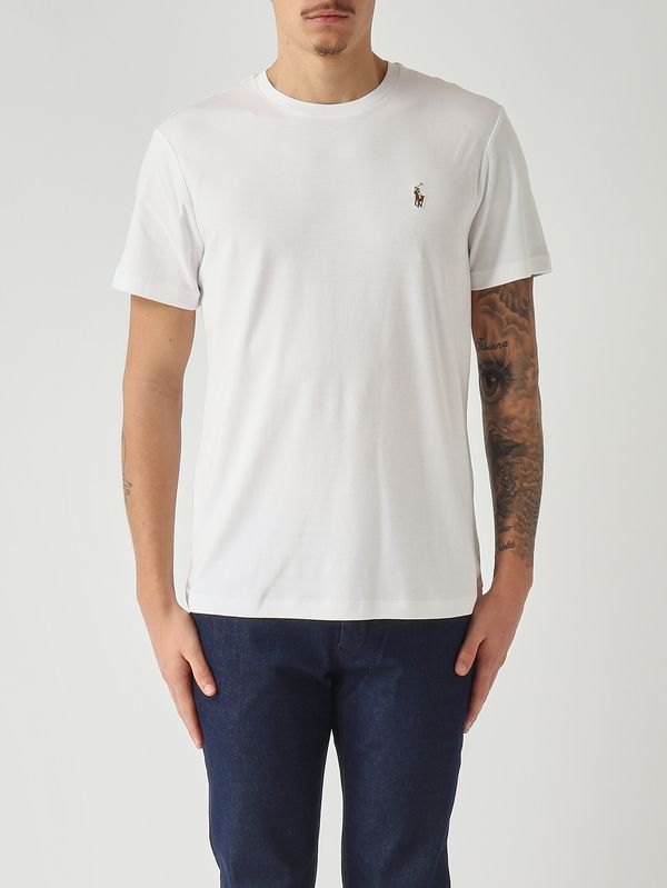 1. Camiseta de hombre, corte entallado, de algodón Pima. Blanco Polo Ralph Lauren 710740727