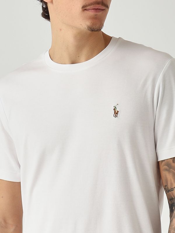 5. Camiseta de hombre, corte entallado, de algodón Pima. Blanco Polo Ralph Lauren 710740727