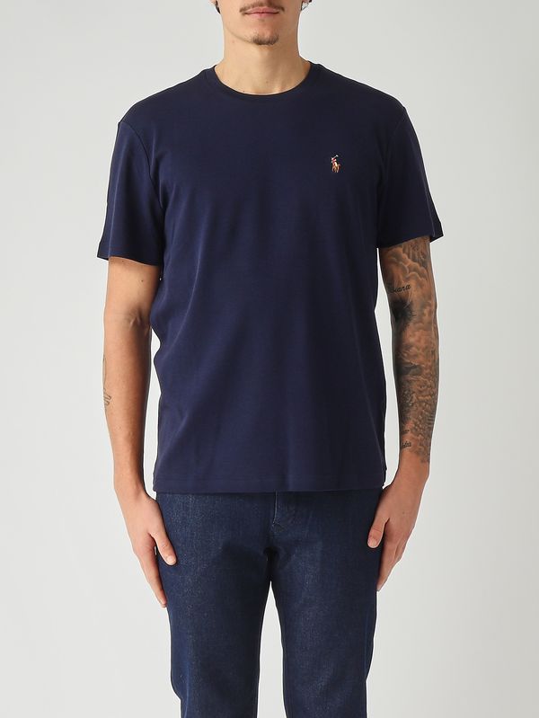Men's custom slim fit Pima Cotton T-shirt Navy Polo Ralph Lauren