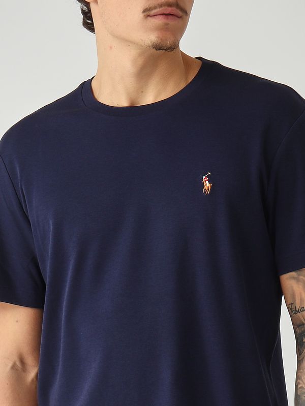 5. Camiseta de hombre, corte entallado, de algodón Pima. Azul marino Polo Ralph Lauren 710740727
