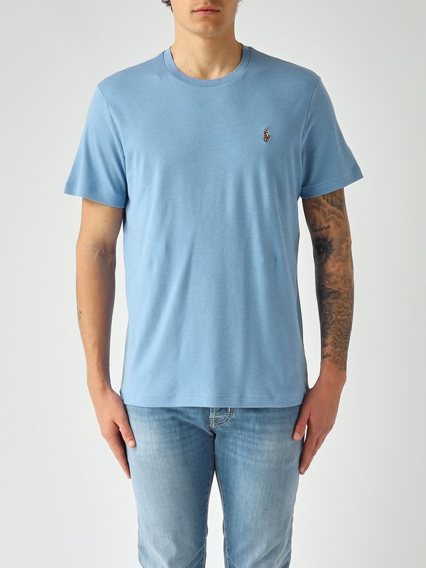 Men's custom slim fit Pima Cotton T-shirt Celeste Polo Ralph Lauren