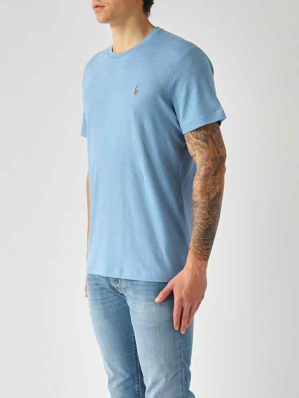 2. Camiseta de hombre, corte entallado, de algodón Pima. Celeste Polo Ralph Lauren 710740727