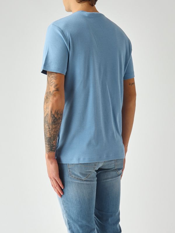 3. Camiseta de hombre, corte entallado, de algodón Pima. Celeste Polo Ralph Lauren 710740727
