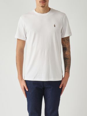 1. Camiseta de hombre, corte entallado, de algodón Pima. Blanco