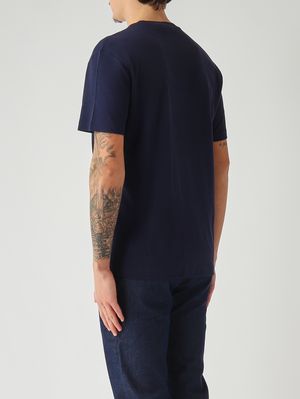 4. Camiseta de hombre, corte entallado, de algodón Pima. Azul marino