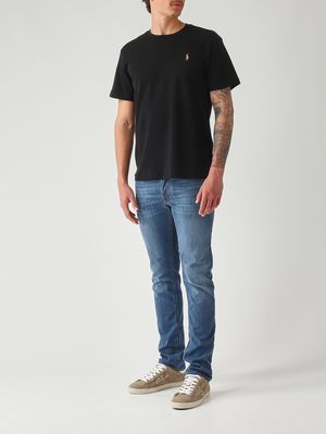 2. Men's custom slim fit Pima Cotton T-shirt Black
