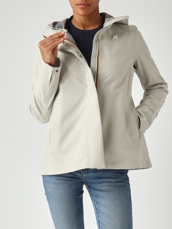 5. Chaqueta de mujer Madalina Bonded de nylon Beige K-Way k3137gw