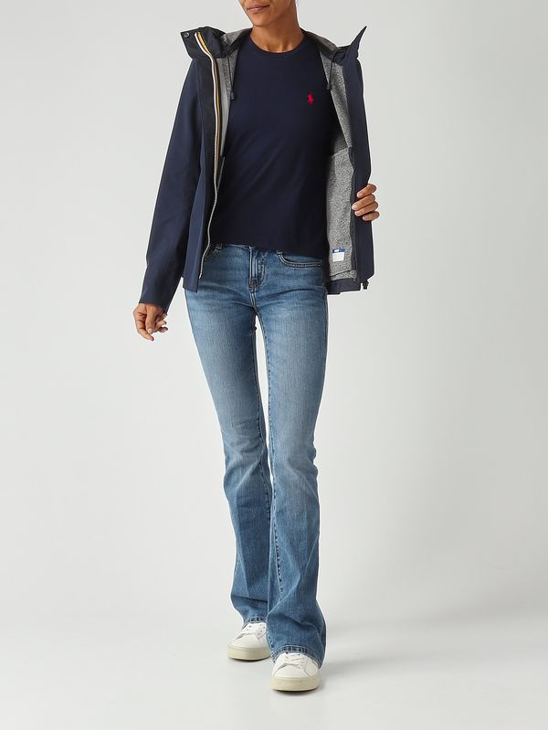 2. Women's Madalina bonded nylon jacket Blue K-Way k3137gw