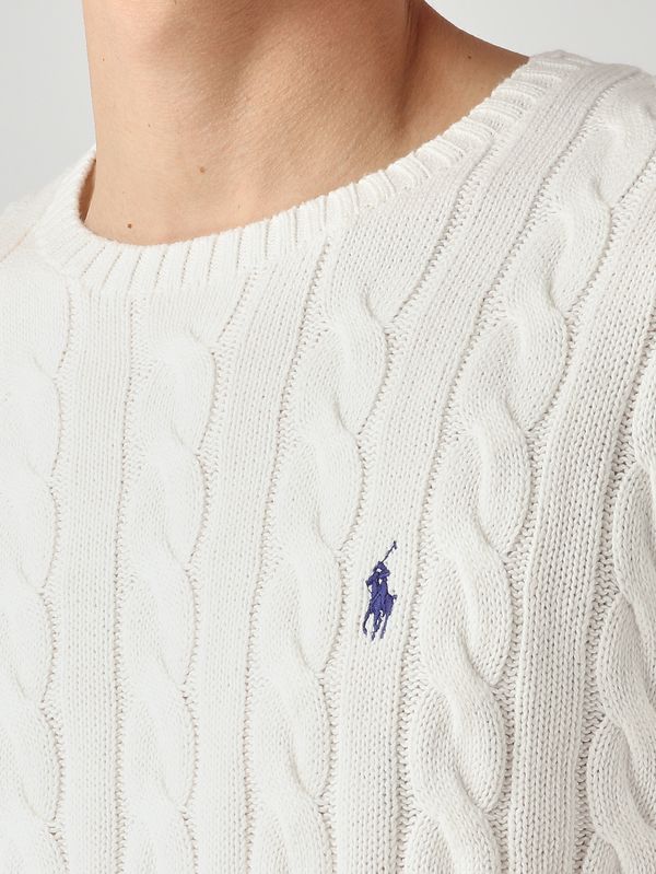 4. Pull homme en coton Blanc Polo Ralph Lauren 710775885