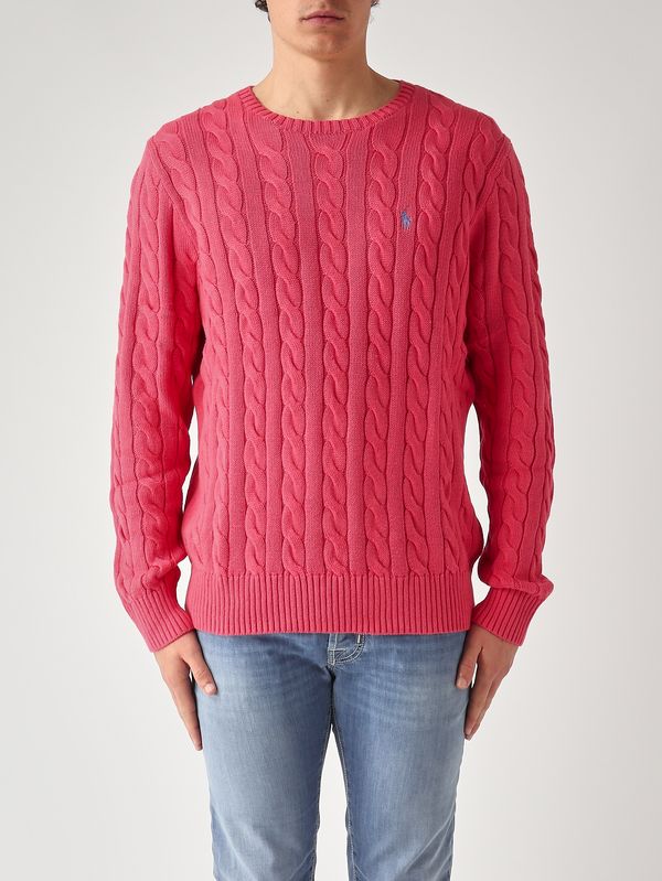Herrenpullover aus Baumwolle Kräftiges Rosa Polo Ralph Lauren