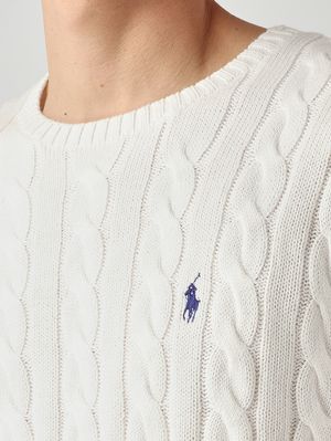 4. Pull homme en coton Blanc