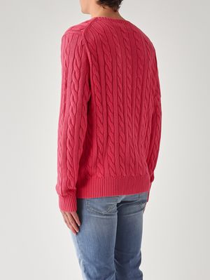 3. Pull homme en coton Rose Vif