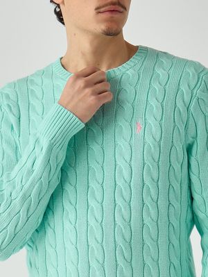 5. Pull homme en coton Turquoise