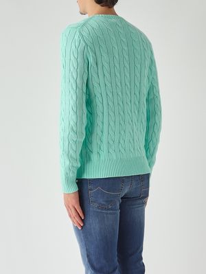 4. Pull homme en coton Turquoise
