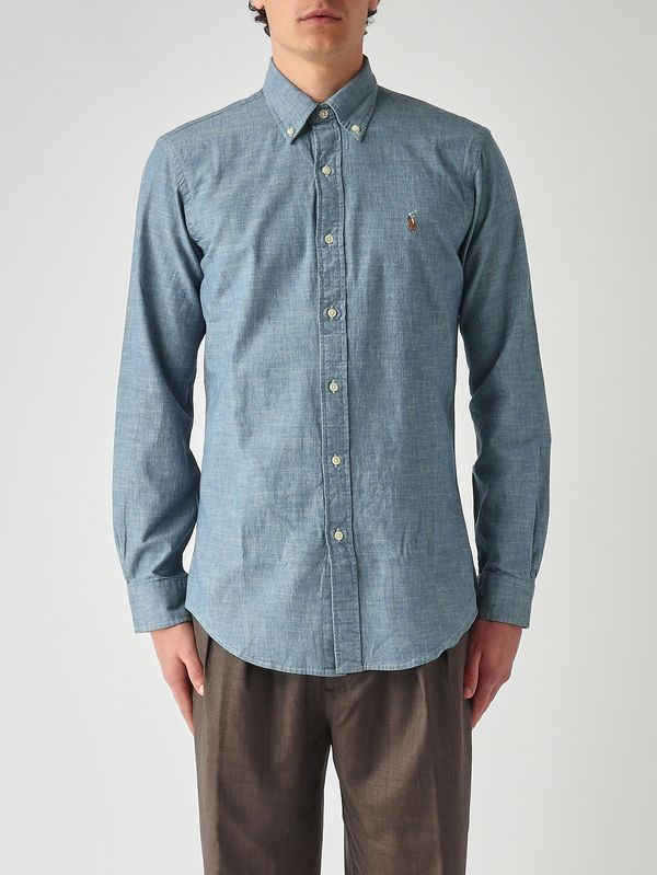 1. Herrenhemd Custom Fit aus Baumwolle Chambray Polo Ralph Lauren 710792042