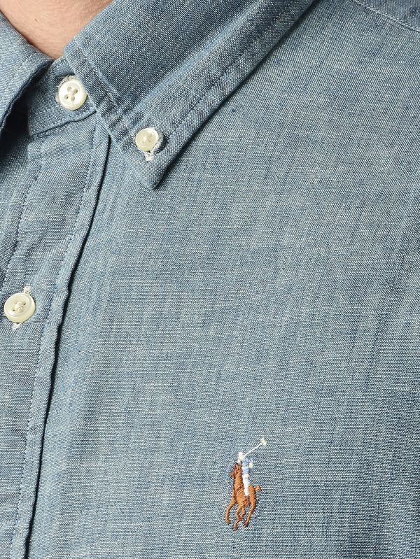 5. Herrenhemd Custom Fit aus Baumwolle Chambray Polo Ralph Lauren 710792042