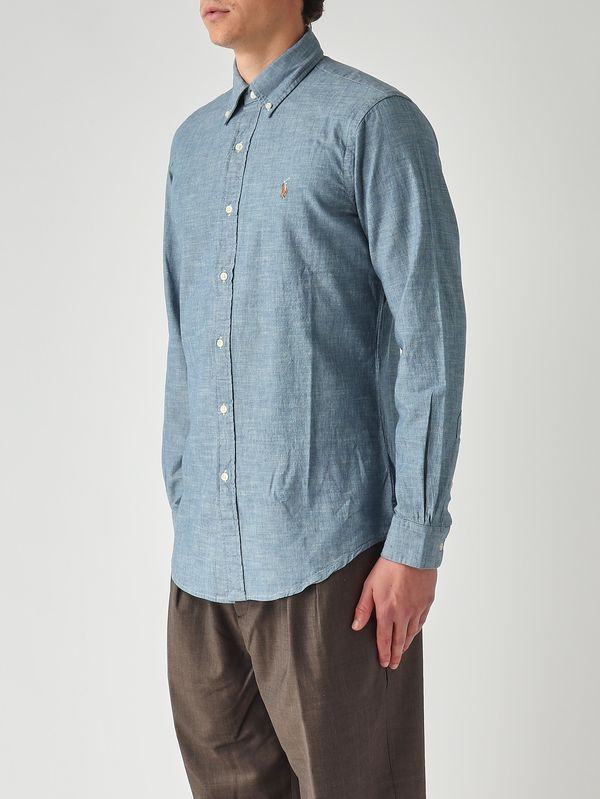 3. Herrenhemd Custom Fit aus Baumwolle Chambray Polo Ralph Lauren 710792042