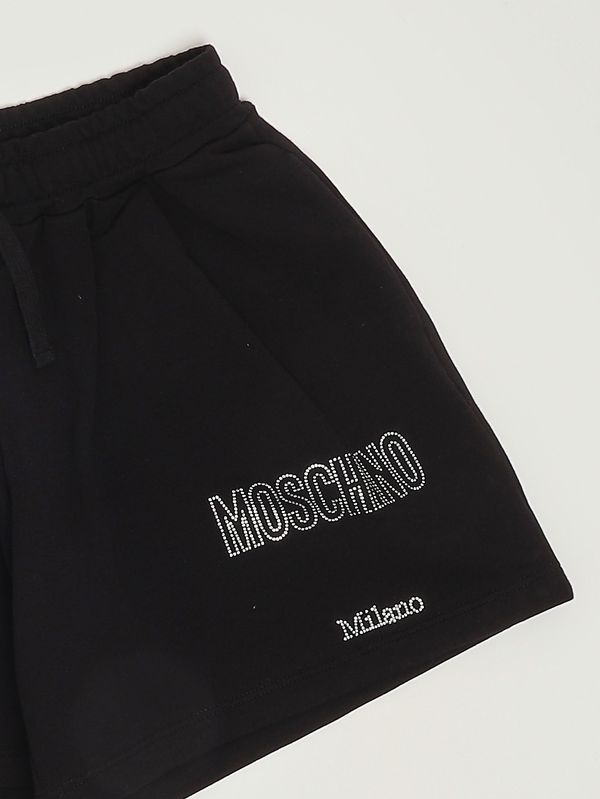 3. Mädchen-Shorts aus Stretch-Baumwolle Schwarz Moschino hdq020lda25