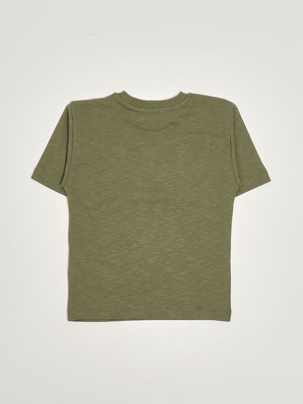 2. Camiseta de algodón para niño Verde oliva Moschino hxm05glaa52