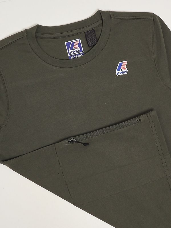 3. Camiseta de algodón para niño Leonide Militar K-Way k7133yw