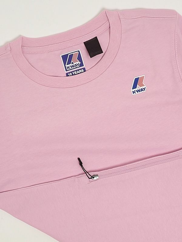 3. T-shirt bambino Leonide in cotone Rosa K-Way k7133yw