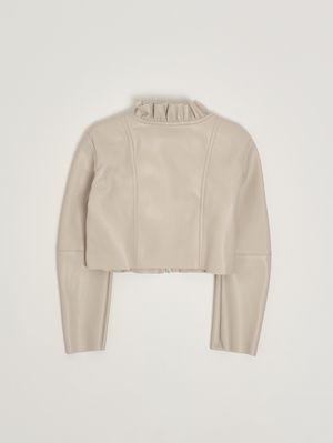 2. Mädchenjacke aus Kunstleder Beige
