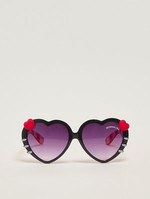 1. Girls' metal sunglasses Black-Purple