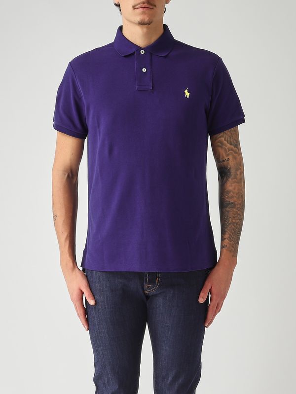 Men's slim-fit polo in cotton piqué Royal Blue Polo Ralph Lauren