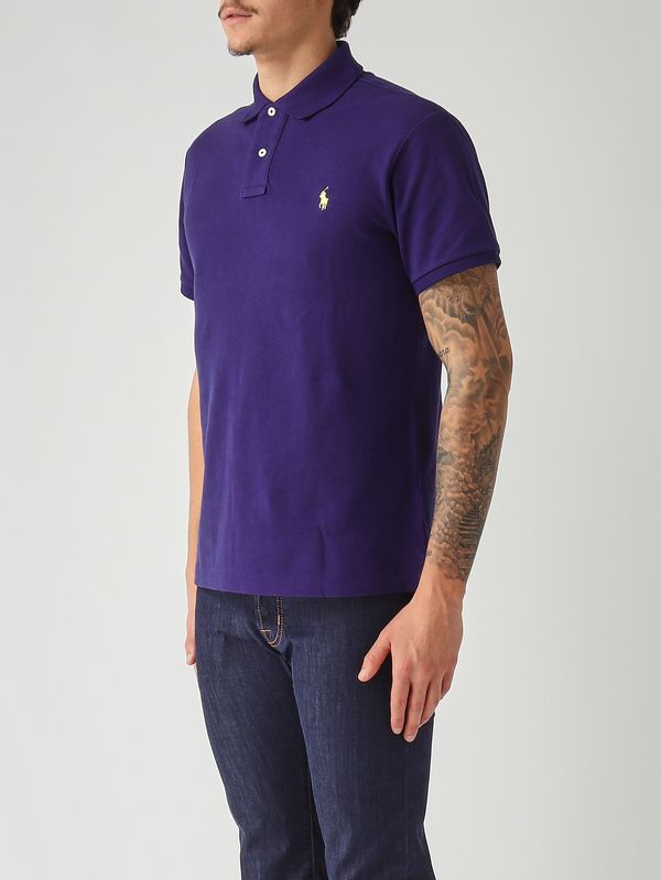 3. Herren-Slim-Fit-Poloshirt aus Baumwollpiqué Royalblau Polo Ralph Lauren 710795080