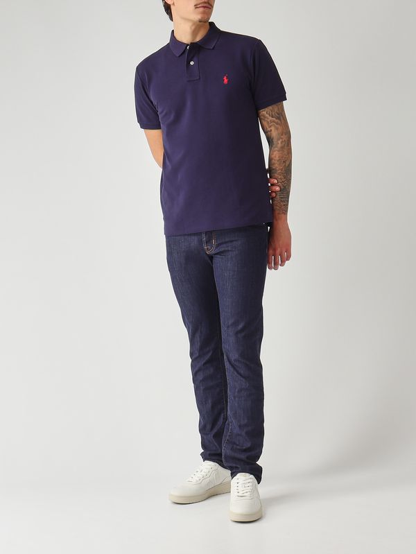 2. Polo de hombre slim fit en piqué de algodón azul marino Polo Ralph Lauren 710795080