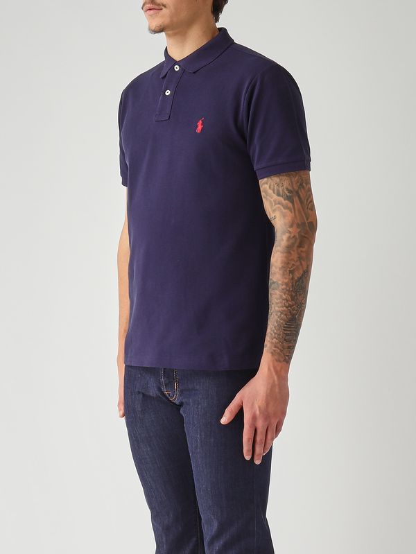 3. Polo de hombre slim fit en piqué de algodón azul marino Polo Ralph Lauren 710795080