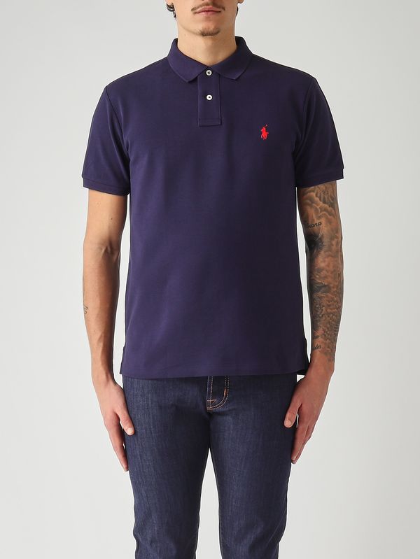 Men's slim-fit polo in cotton piqué Navy Polo Ralph Lauren