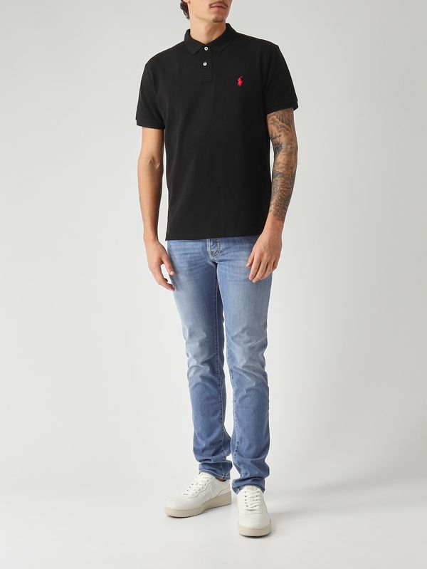 2. Herren-Slim-Fit-Poloshirt aus Baumwollpiqué Schwarz Polo Ralph Lauren 710795080
