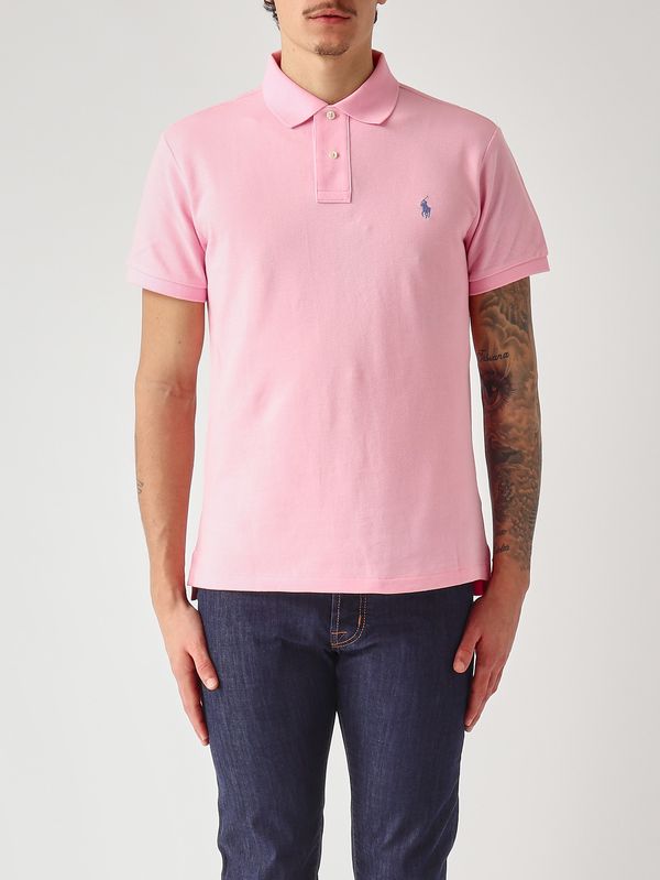 Men's slim-fit polo in cotton piqué Pink Polo Ralph Lauren