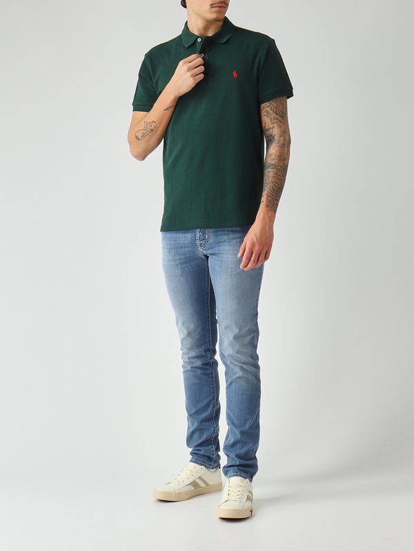 2. Herren-Slim-Fit-Poloshirt aus Baumwollpiqué Englisches Grün Polo Ralph Lauren 710795080
