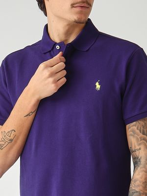 5. Polo uomo slim fit in piqué di cotone Blu Royal
