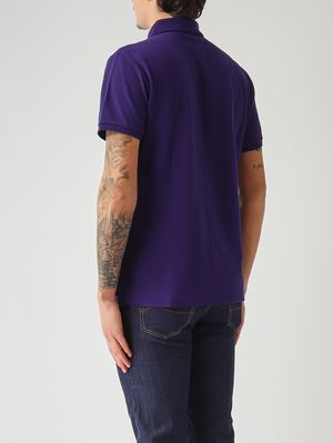 4. Polo uomo slim fit in piqué di cotone Blu Royal