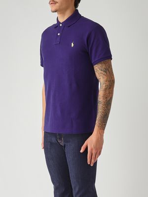 3. Polo uomo slim fit in piqué di cotone Blu Royal