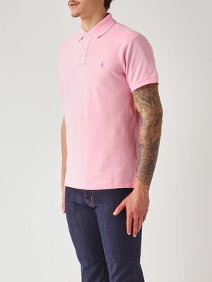 3. Polo de hombre slim fit en piqué de algodón Rosa