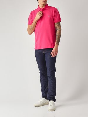 2. Polo de hombre slim fit en piqué de algodón Rosa Oscuro