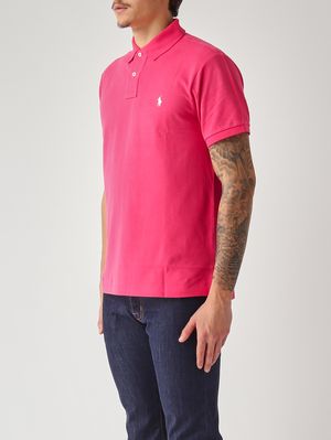 3. Polo de hombre slim fit en piqué de algodón Rosa Oscuro