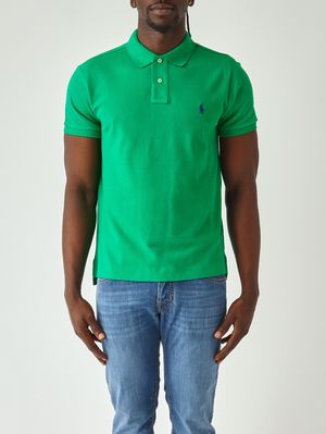 1. Men's slim-fit polo in cotton piqué Meadow